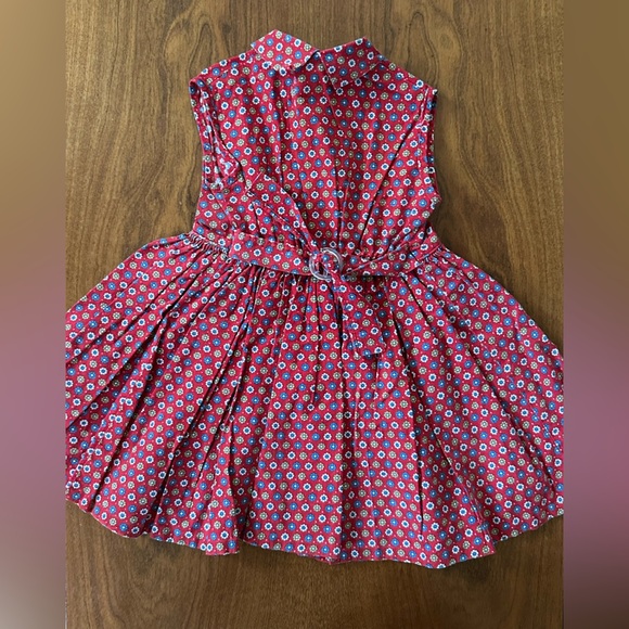 Vintage Sears Baby Girl Set – Red Floral Romper Dress & Matching Sweater Size 1T - Picture 4 of 9